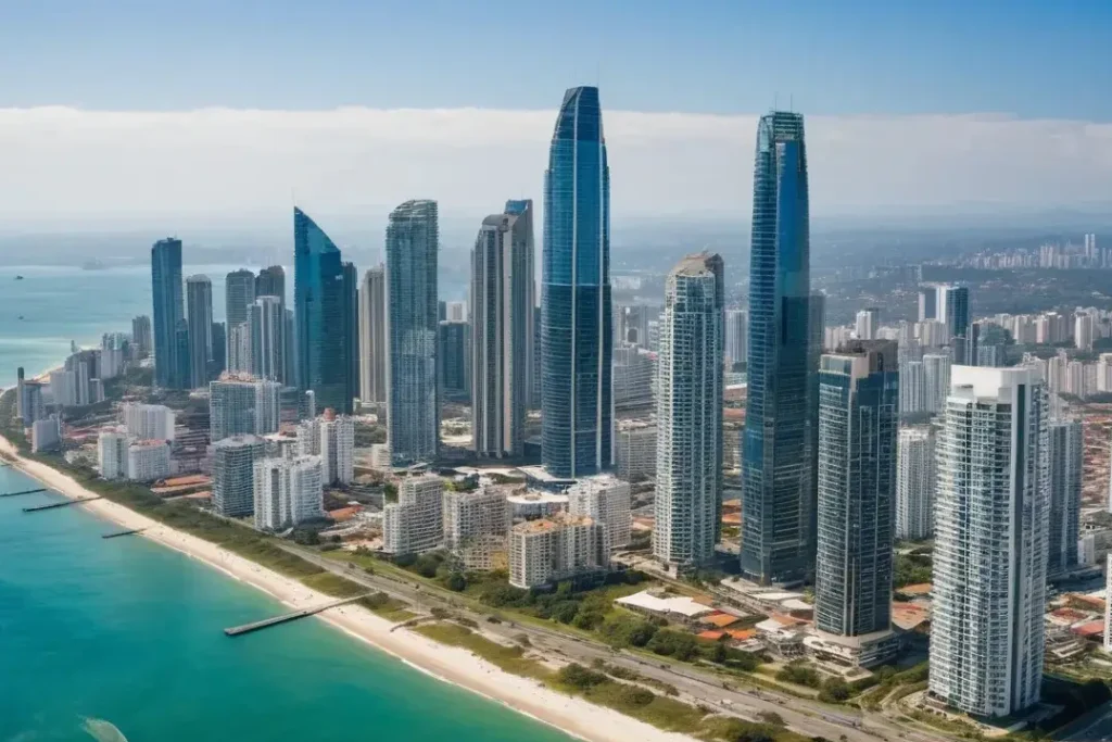Opportunités fiscales et juridiques au Panama Vue aérienne de Panama City, symbole d’opportunités fiscales et juridiques